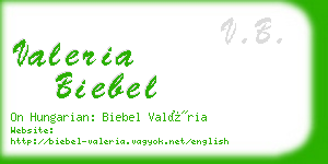 valeria biebel business card
